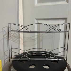 Chrome Wire Wall or Countertop Shelf, for Spices or Toiletries